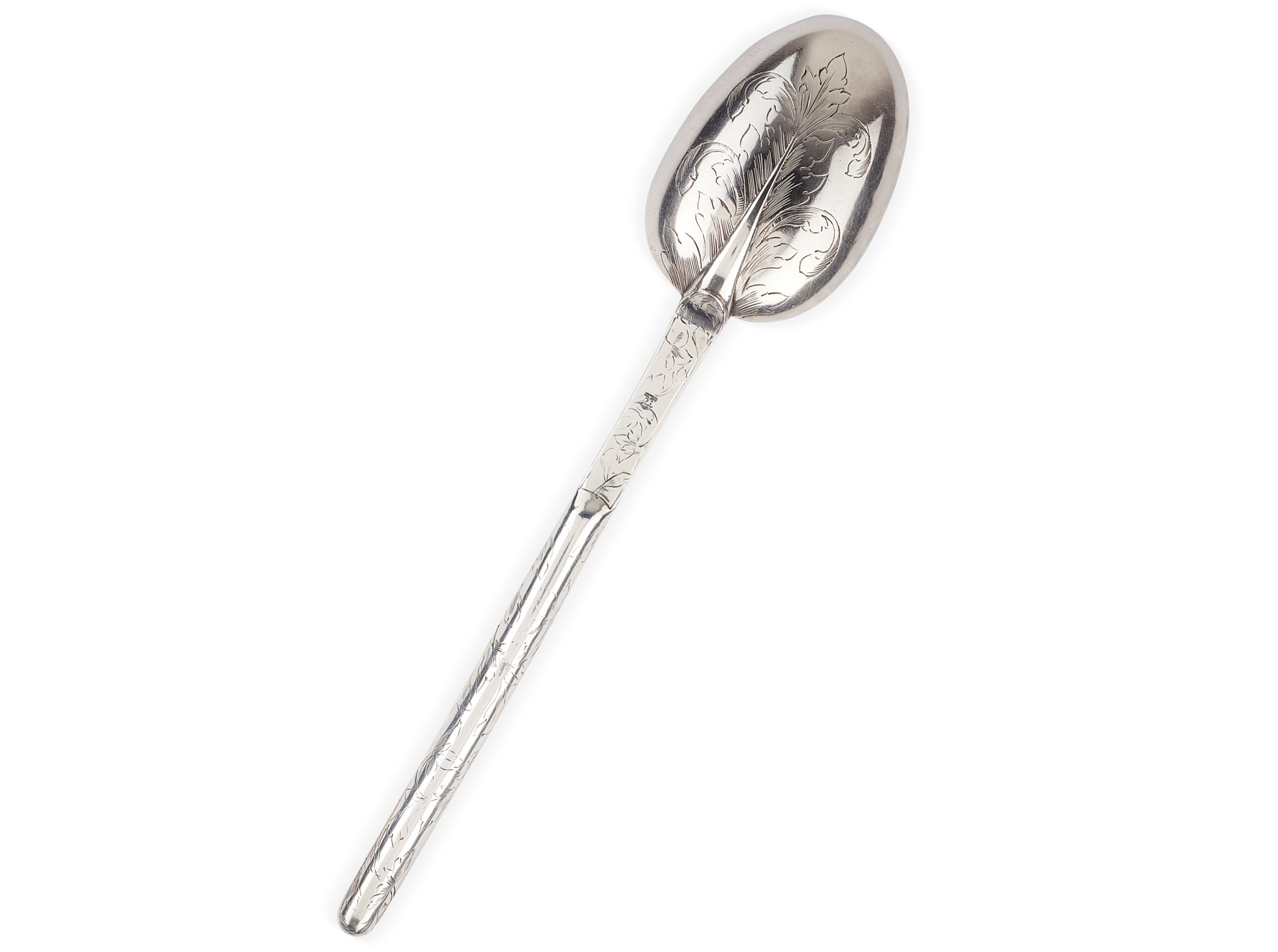 A rare William and Mary combination marrow spoon scoop